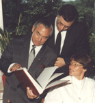 Verabschiedung von Josef Schlenke (Vorgnger von Alfons Klaas als Sparkassenleiter in Braxel), 30. Juni 1986